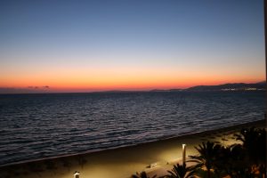Sonnenuntergang in Palma de Mallorca.Ausblick vom Hotel Pure Salt Garonda