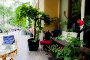 Außenbereich bei Moniseur Bourgogne