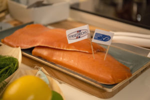 Frischer Seelachs beim Kochworkshop