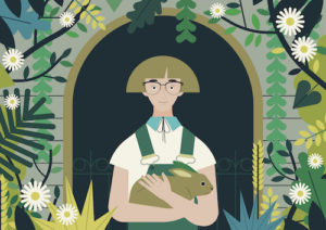 Die Illustration The Ingenue von Owen Davey für IC Berlin.