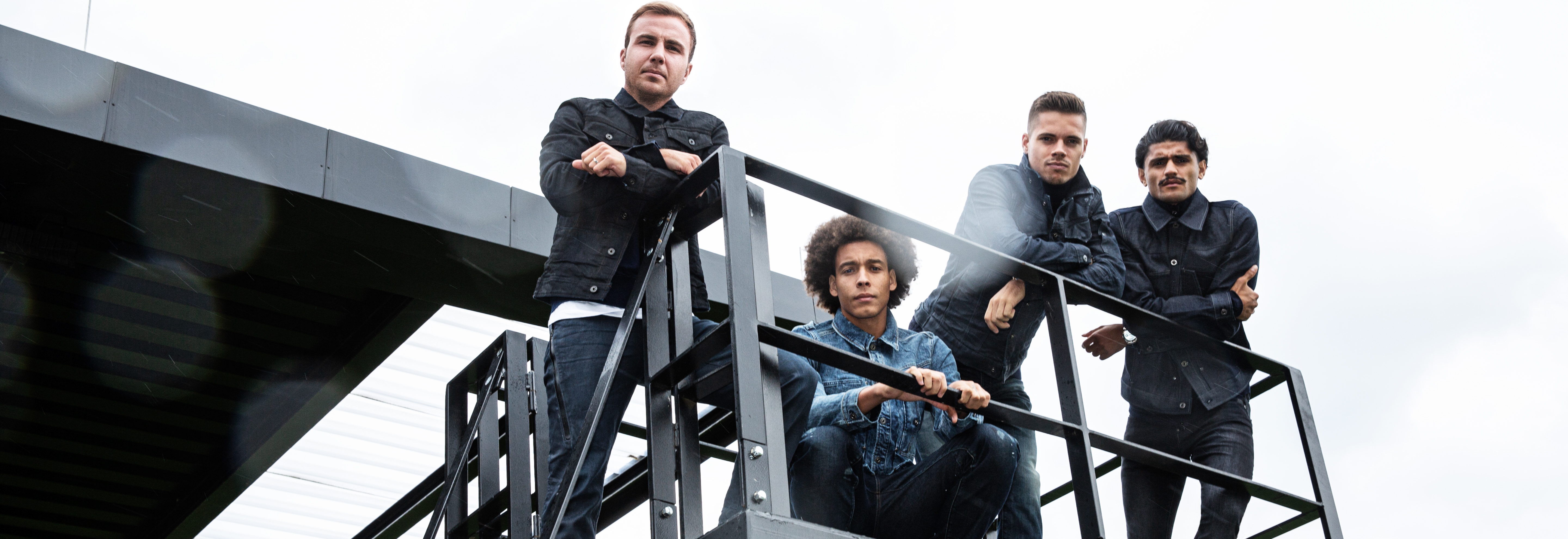 G-Star RAW x Borussia Dortmund Kampagne mit BVB Dortmund Spieler Axel Witsel, Mario Götze, Julian Weigl und Mo Dahoud