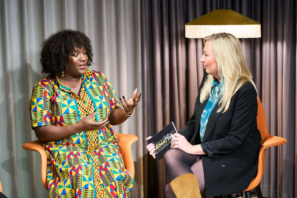 „HEIMAT“-Talk im DRIVE. Volkswagen Group Forum mit Thelma Buabeng, Atrin Madani und Ilka Peemöller